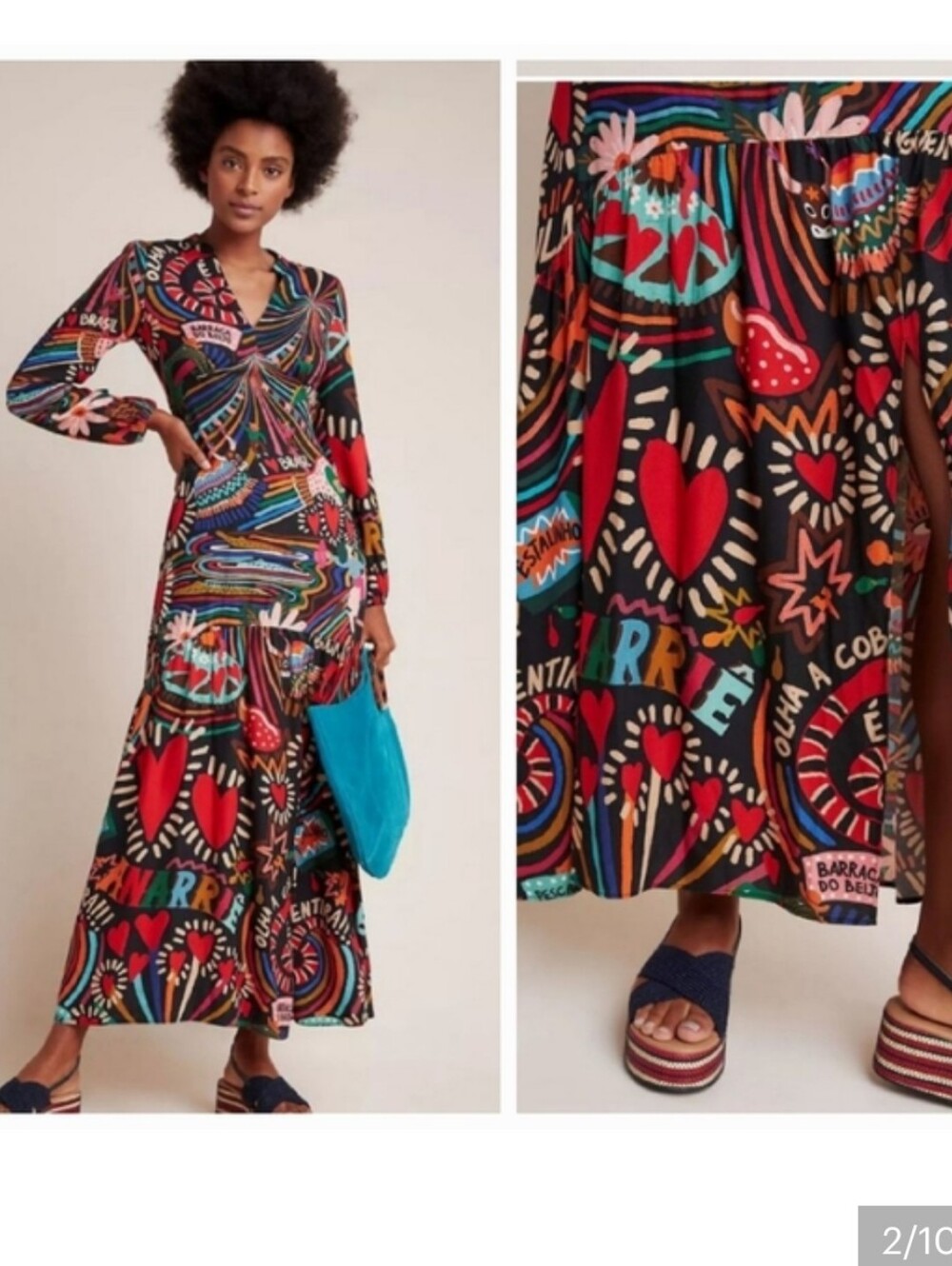 FARM RIO Multicolor Graphic Maxi Dress